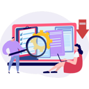 پیش‌نمایش فایل girl-working-on-laptop-10094651 از پک فناوری اینترنت
