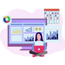 پیش‌نمایش فایل girl-working-on-laptop-10094705 از پک فناوری اینترنت