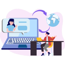 پیش‌نمایش فایل girls-talking-with-internet-technology-10094694 از پک فناوری اینترنت