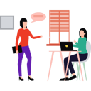 پیش‌نمایش فایل businessman-and-employee-are-talking-about-business-analysis-10212783 از پک فضای کار