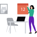 پیش‌نمایش فایل employee-is-viewing-deadline-dates-10212781 از پک فضای کار