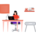 پیش‌نمایش فایل employee-is-working-from-home-10212755 از پک فضای کار