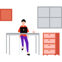 پیش‌نمایش فایل employee-is-working-from-home-10212757 از پک فضای کار