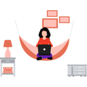 پیش‌نمایش فایل employee-is-working-from-home-10212796 از پک فضای کار