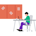 پیش‌نمایش فایل employee-is-working-on-his-desk-10212758 از پک فضای کار