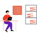 پیش‌نمایش فایل employee-is-working-on-his-desk-10212766 از پک فضای کار