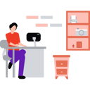 پیش‌نمایش فایل employee-is-working-on-his-desk-10212774 از پک فضای کار