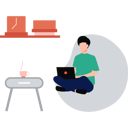 پیش‌نمایش فایل employee-is-working-remotely-10212754 از پک فضای کار
