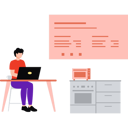 پیش‌نمایش فایل employee-is-working-remotely-10212770 از پک فضای کار