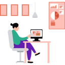 پیش‌نمایش فایل employee-is-working-remotely-10212775 از پک فضای کار