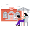 پیش‌نمایش فایل employee-is-working-remotely-from-cafe-10212777 از پک فضای کار