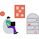 پیش‌نمایش فایل employee-works-from-home-to-catch-deadlines-10212756 از پک فضای کار