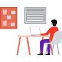 پیش‌نمایش فایل employee-works-from-home-to-catch-deadlines-10212759 از پک فضای کار