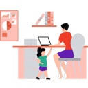 پیش‌نمایش فایل mother-working-from-home-10212776 از پک فضای کار