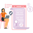 پیش‌نمایش فایل businesswoman-is-discussing-contract-papers-on-phone-10260328 از پک قرارداد