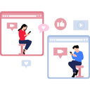 پیش‌نمایش فایل boy-and-girl-chatting-online-10292184 از پک شبکه اجتماعی