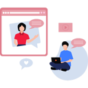 پیش‌نمایش فایل boy-and-girl-talking-online-10292158 از پک شبکه اجتماعی
