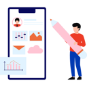 پیش‌نمایش فایل businessman-is-making-account-settings-10296288 از پک برنامه وب و موبایل