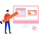 پیش‌نمایش فایل businessman-is-making-schedule-10296335 از پک برنامه وب و موبایل