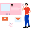 پیش‌نمایش فایل businessman-is-sending-marketing-mails-to-customers-10296326 از پک برنامه وب و موبایل