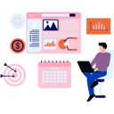پیش‌نمایش فایل businessman-is-working-on-target-achievement-10296313 از پک برنامه وب و موبایل