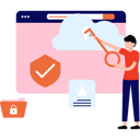 پیش‌نمایش فایل employee-is-securing-his-sensitive-data-10296310 از پک برنامه وب و موبایل