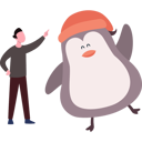 پیش‌نمایش فایل boy-is-enjoying-with-penguin-10298843 از پک روز جهانی پنگوئن
