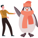 پیش‌نمایش فایل boy-is-enjoying-with-penguin-10298861 از پک روز جهانی پنگوئن