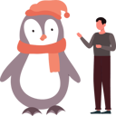 پیش‌نمایش فایل boy-talking-with-penguin-10298844 از پک روز جهانی پنگوئن