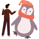 پیش‌نمایش فایل boy-talking-with-penguin-10298845 از پک روز جهانی پنگوئن