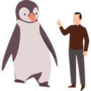 پیش‌نمایش فایل boy-talking-with-penguin-10298854 از پک روز جهانی پنگوئن