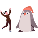 پیش‌نمایش فایل girl-is-having-fun-with-penguin-10298831 از پک روز جهانی پنگوئن