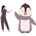 پیش‌نمایش فایل girl-is-having-fun-with-penguin-10298835 از پک روز جهانی پنگوئن