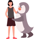 پیش‌نمایش فایل girl-is-having-fun-with-penguin-10298839 از پک روز جهانی پنگوئن