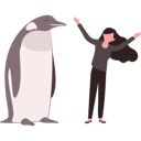 پیش‌نمایش فایل girl-is-having-fun-with-penguin-10298848 از پک روز جهانی پنگوئن