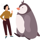پیش‌نمایش فایل girl-is-standing-near-penguin-10298864 از پک روز جهانی پنگوئن