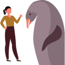 پیش‌نمایش فایل girl-is-talking-with-penguin-10298836 از پک روز جهانی پنگوئن