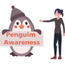 پیش‌نمایش فایل girl-pointing-towards-penguin-awareness-board-10298850 از پک روز جهانی پنگوئن