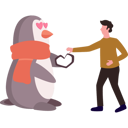 پیش‌نمایش فایل penguin-shows-love-towards-boy-10298851 از پک روز جهانی پنگوئن