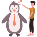 پیش‌نمایش فایل penguin-shows-love-towards-boy-10298852 از پک روز جهانی پنگوئن
