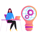 پیش‌نمایش فایل girl-is-working-on-the-idea-setting-10311554 از پک کسب و کار هوشمند