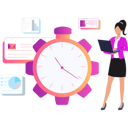 پیش‌نمایش فایل girl-is-working-on-the-time-setting-10311540 از پک کسب و کار هوشمند