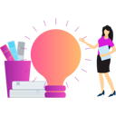 پیش‌نمایش فایل girl-looking-at-business-idea-10311536 از پک کسب و کار هوشمند
