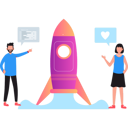 پیش‌نمایش فایل team-standing-next-to-business-rocket-10311546 از پک کسب و کار هوشمند