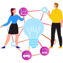 پیش‌نمایش فایل team-working-on-business-ideas-10311574 از پک کسب و کار هوشمند