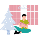 پیش‌نمایش فایل boy-holding-his-christmas-present-10376743 از پک پایان سال
