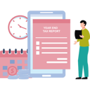 پیش‌نمایش فایل businessman-looking-at-the-year-end-tax-report-10376781 از پک پایان سال