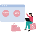 پیش‌نمایش فایل girl-doing-online-shopping-in-sale-10376760 از پک پایان سال