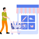 پیش‌نمایش فایل boy-is-buying-online-grocery-10351860 از پک سوپرمارکت