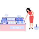 پیش‌نمایش فایل girl-is-buying-bakery-products-10351867 از پک سوپرمارکت
